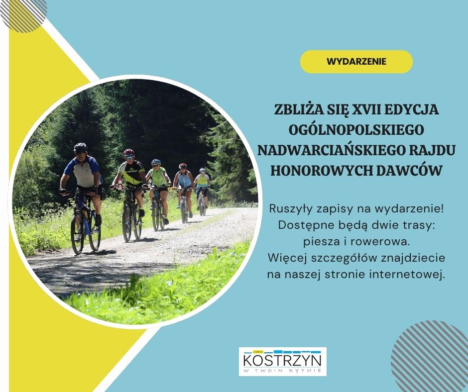XVII edycja Ogólnopolskiego Nadwarciańskiego Rajdu Honorowych Dawców