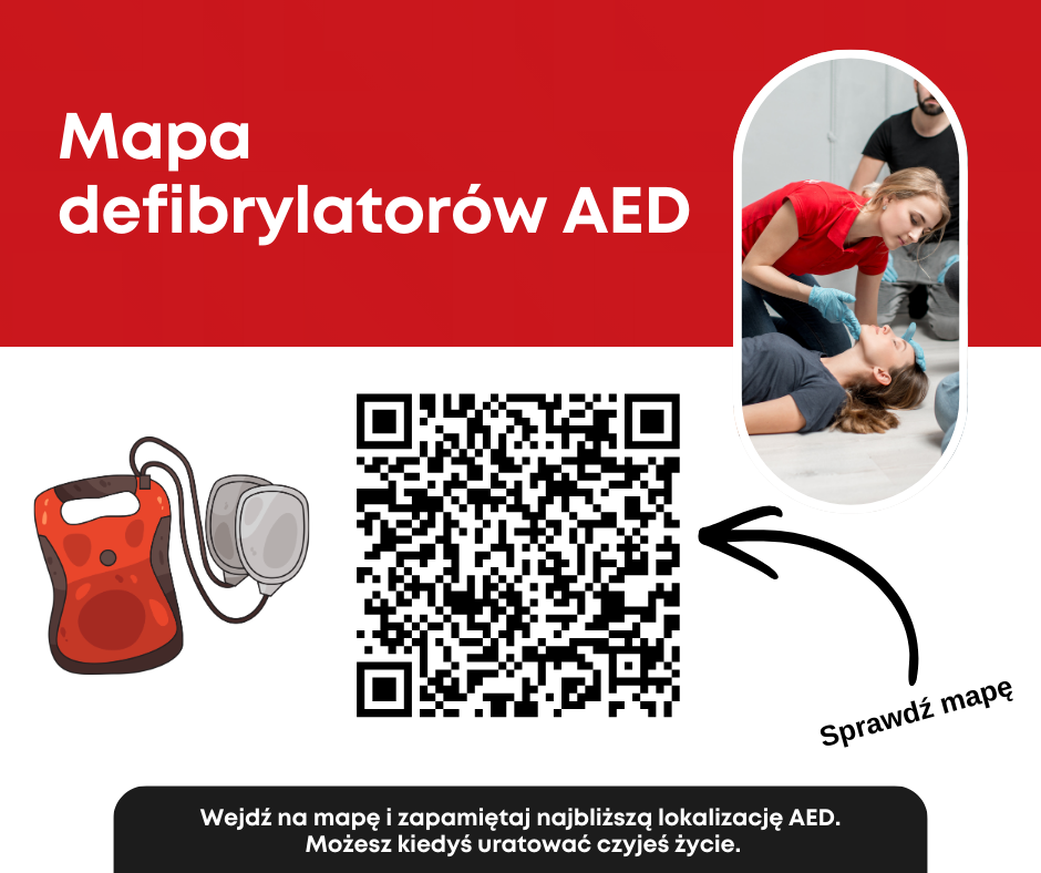 Mapa defibrylatorów AED na terenie Gminy Kostrzyn