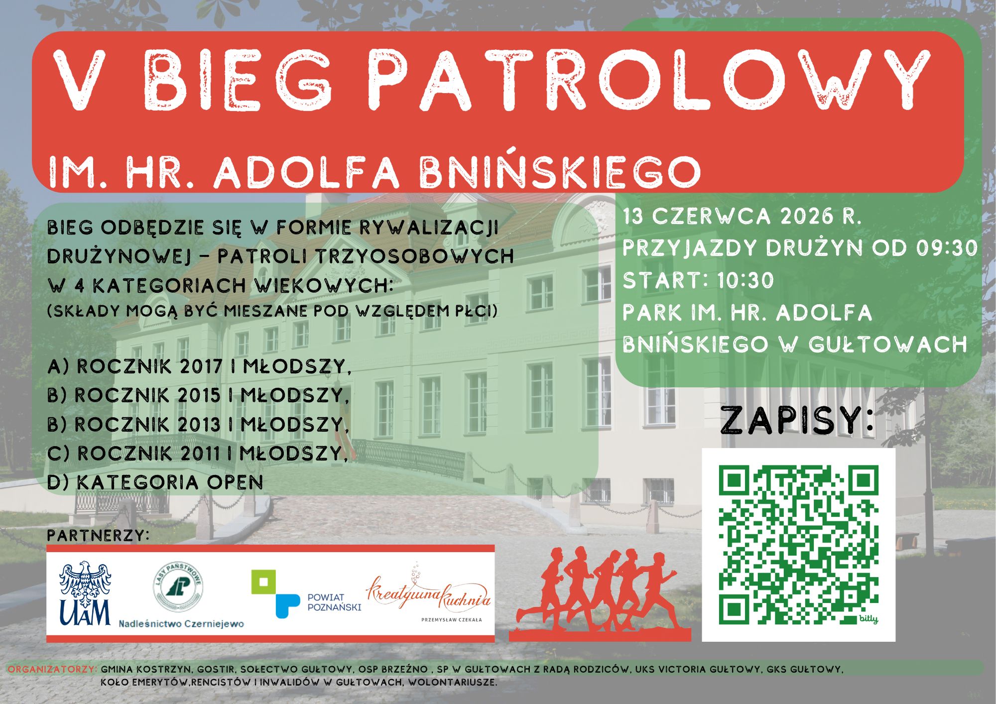V Bieg Patrolowy im. hr. A. Bnińskiego w Gułtowach już 13 czerwca!