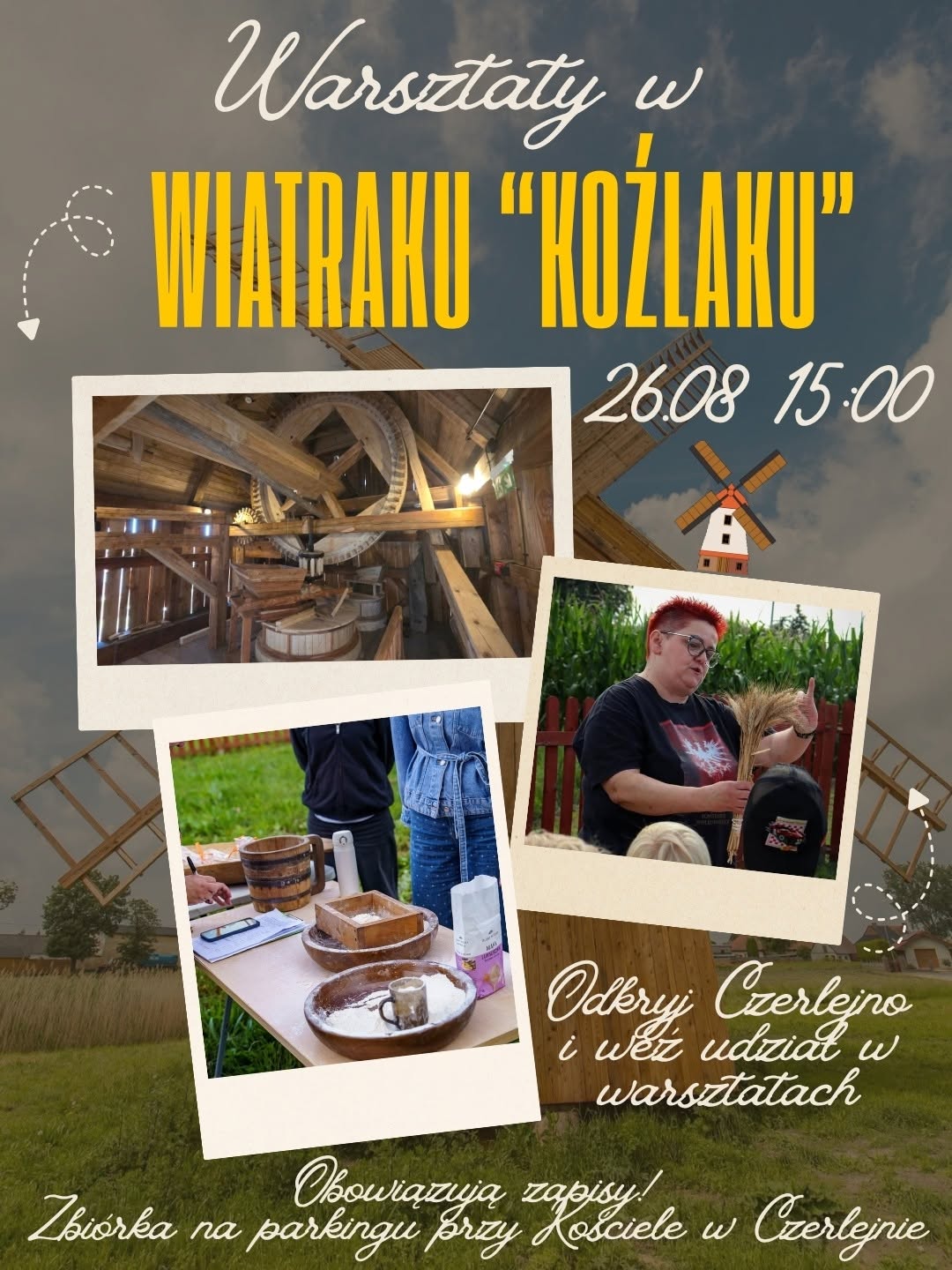 Warsztaty w wiatraku Koźlak w Czerlejnie